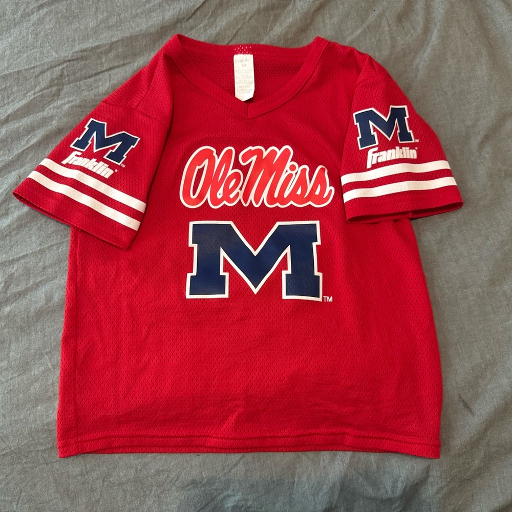 OleMiss Crop Top Franklin Jersey